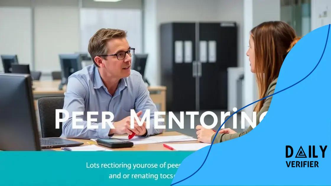 How to implement effective peer mentoring programs