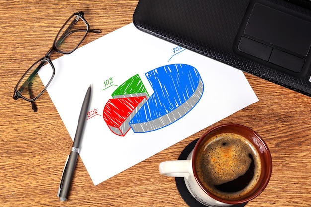 A pie chart illustrating the potential growth of investments over time due to compound interest. The chart should visually demonstrate how initial investments grow exponentially with time and reinvested earnings.