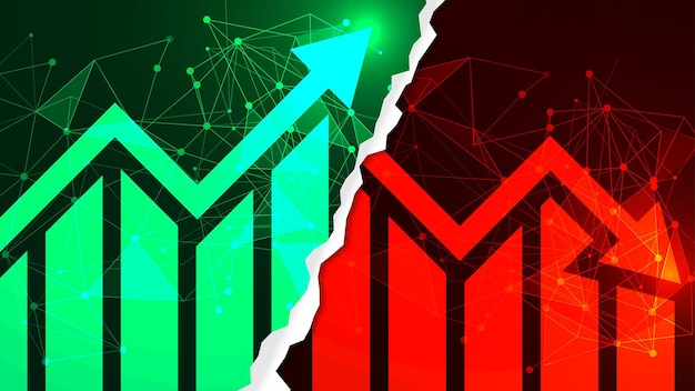 A split image showing a graph with upward trending lines on one side, and a diverse group of people smiling and high-fiving on the other, visually representing the potential for growth and community that comes with investing in ETFs.